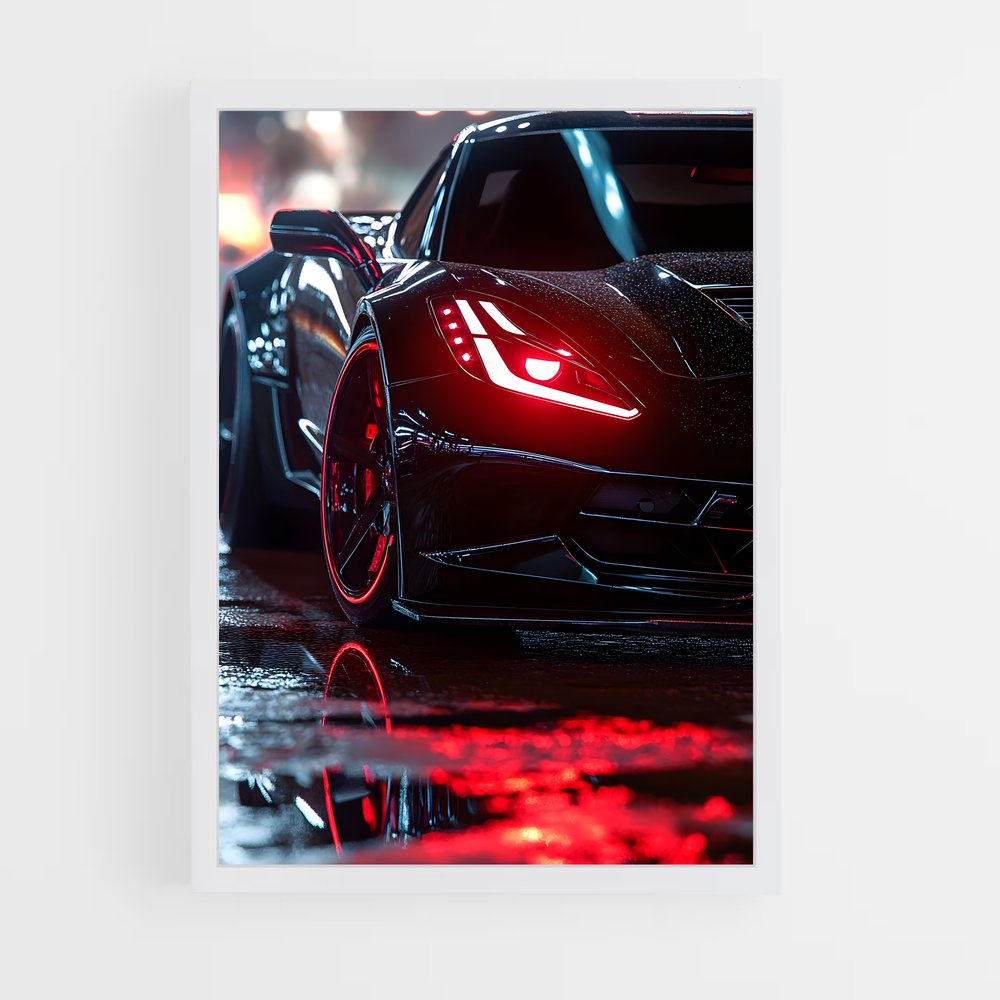 Poster Stingray Noir – affiche Chevrolet (vue 3)